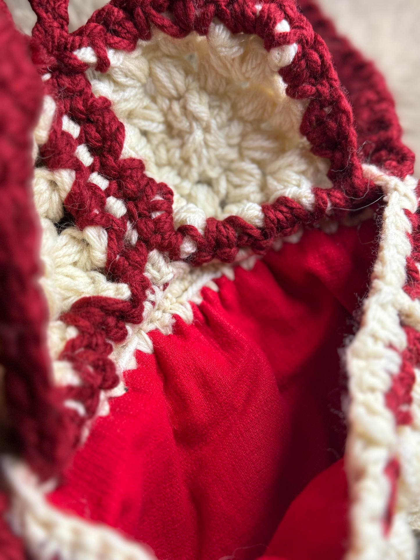 Handmade Red Crochet Purse