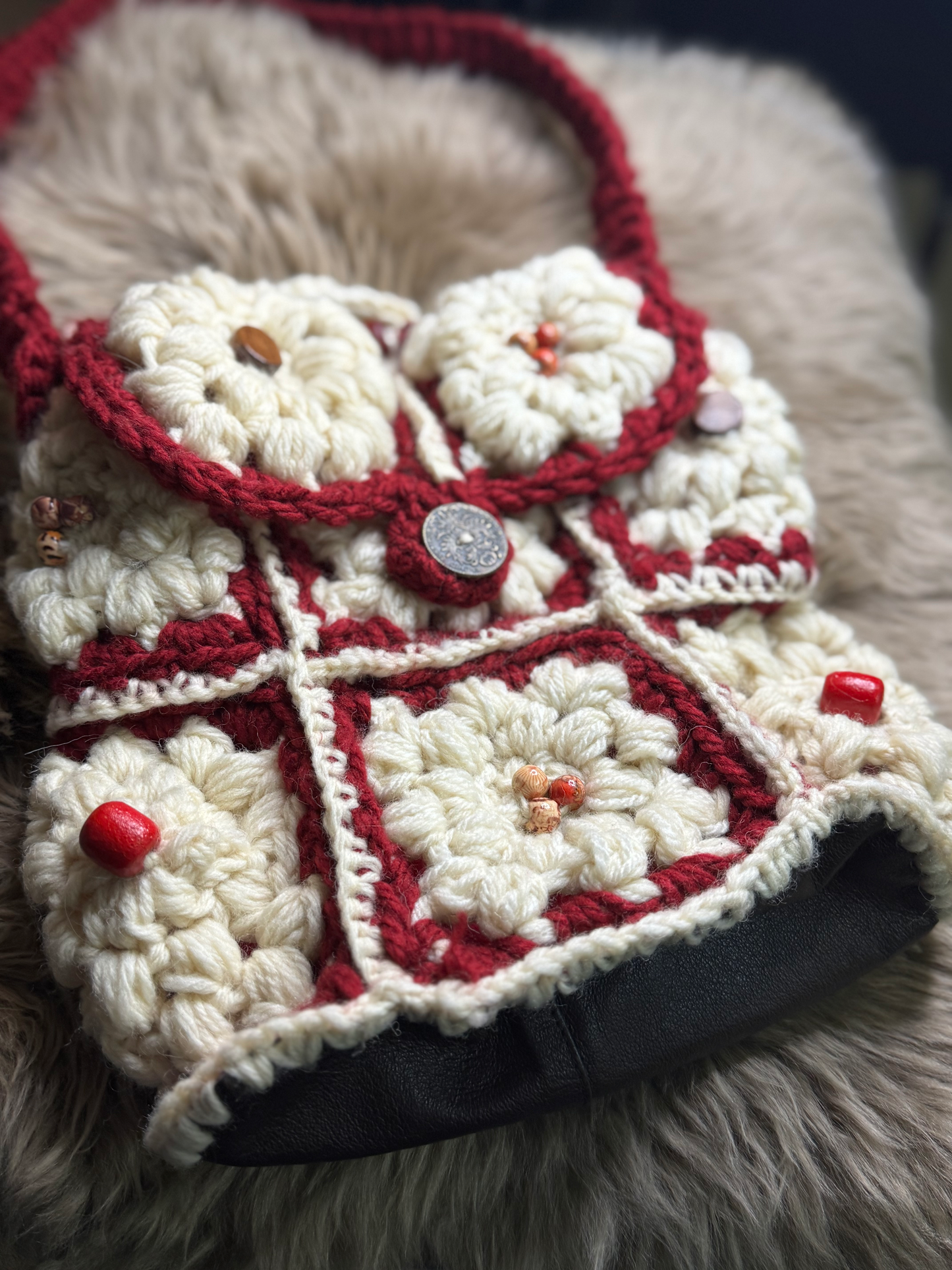 Handmade Red Crochet Purse